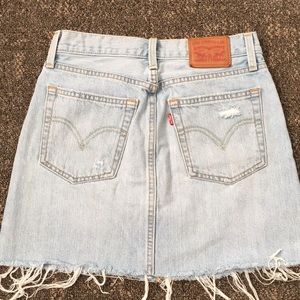 LEVI’s distressed denim mini skirt